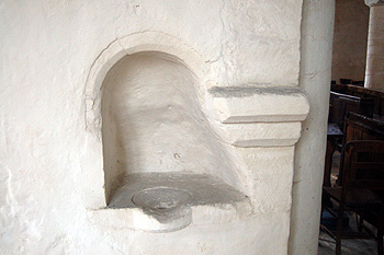 Piscina in the north arcade May 2011